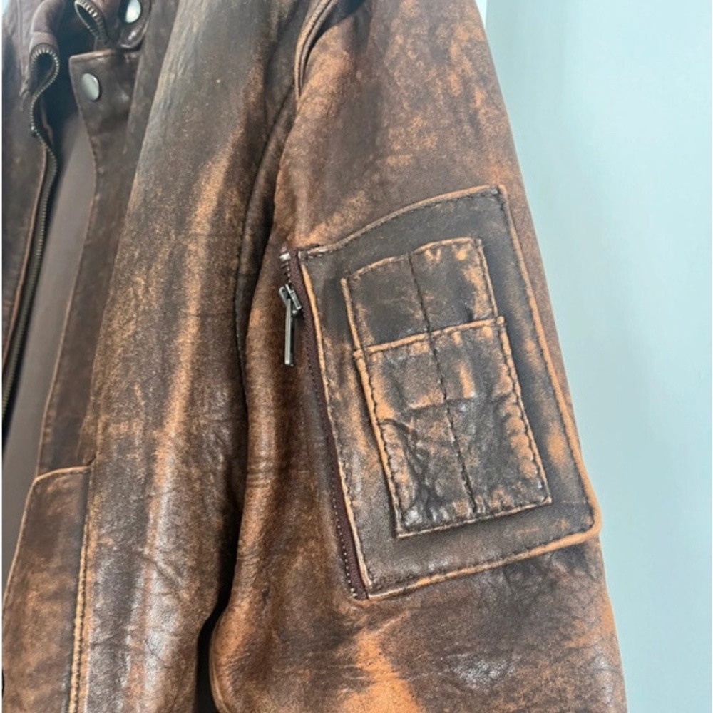 Real leather vintage jacket